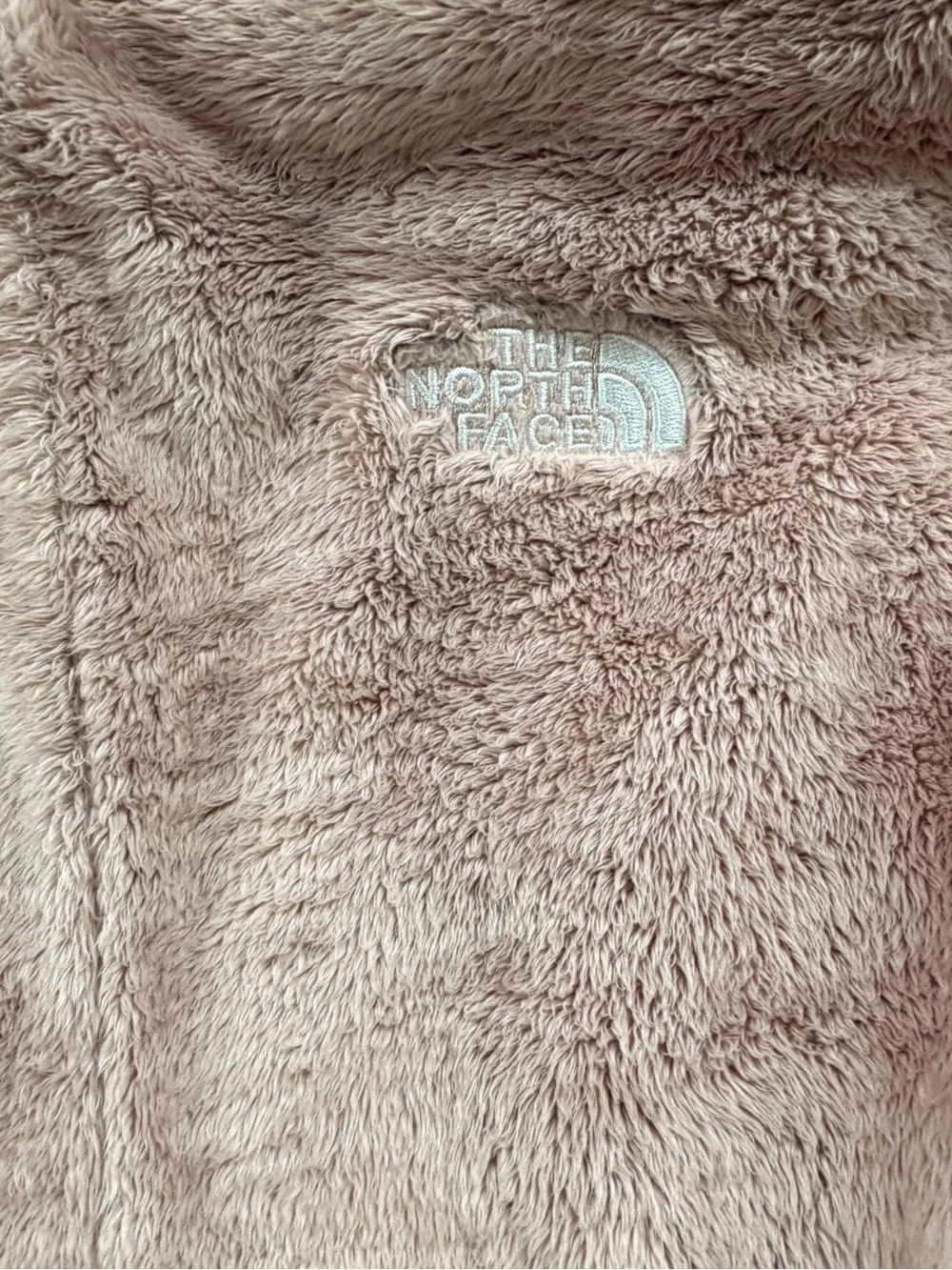 The North Face Girls XL 14/16 Pink Fuzzy Full Zip Fleece Jacket Sherpa Soft Cozy